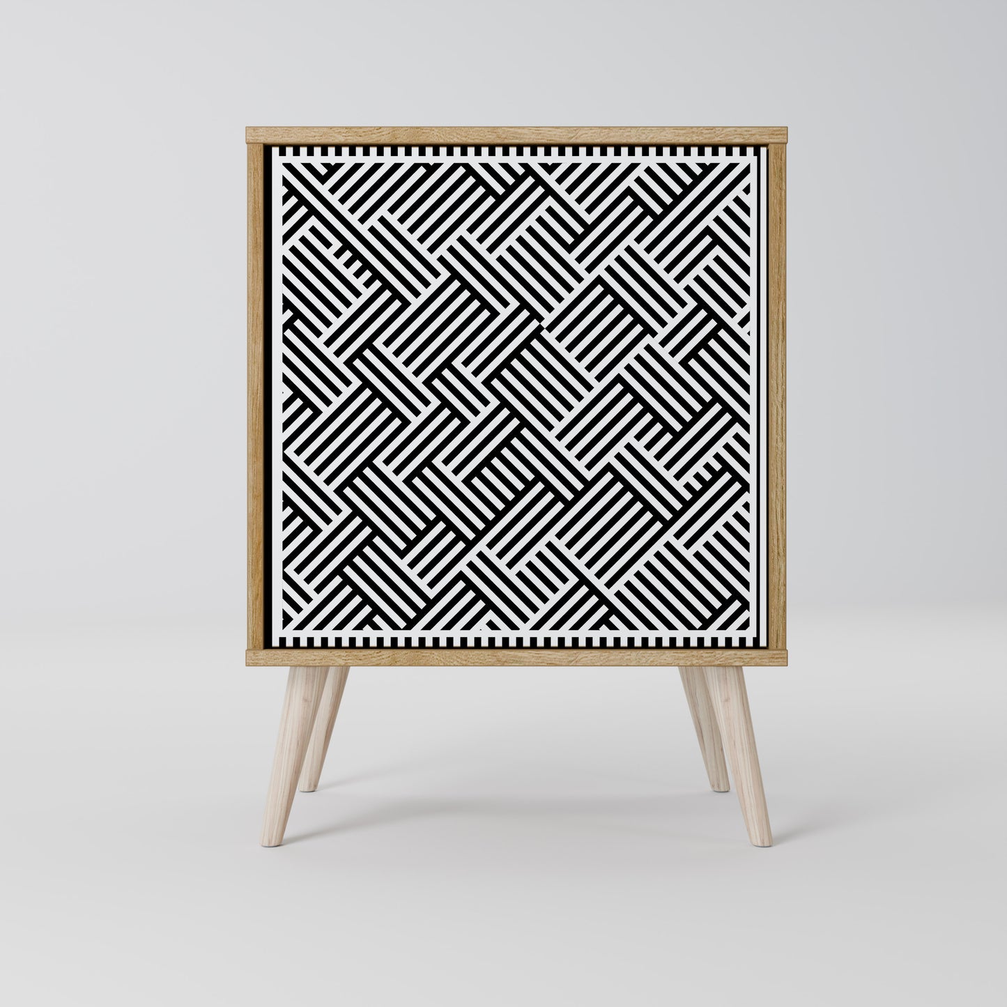 Credenza TEMPORARY SEQUENCE a 1 anta effetto rovere