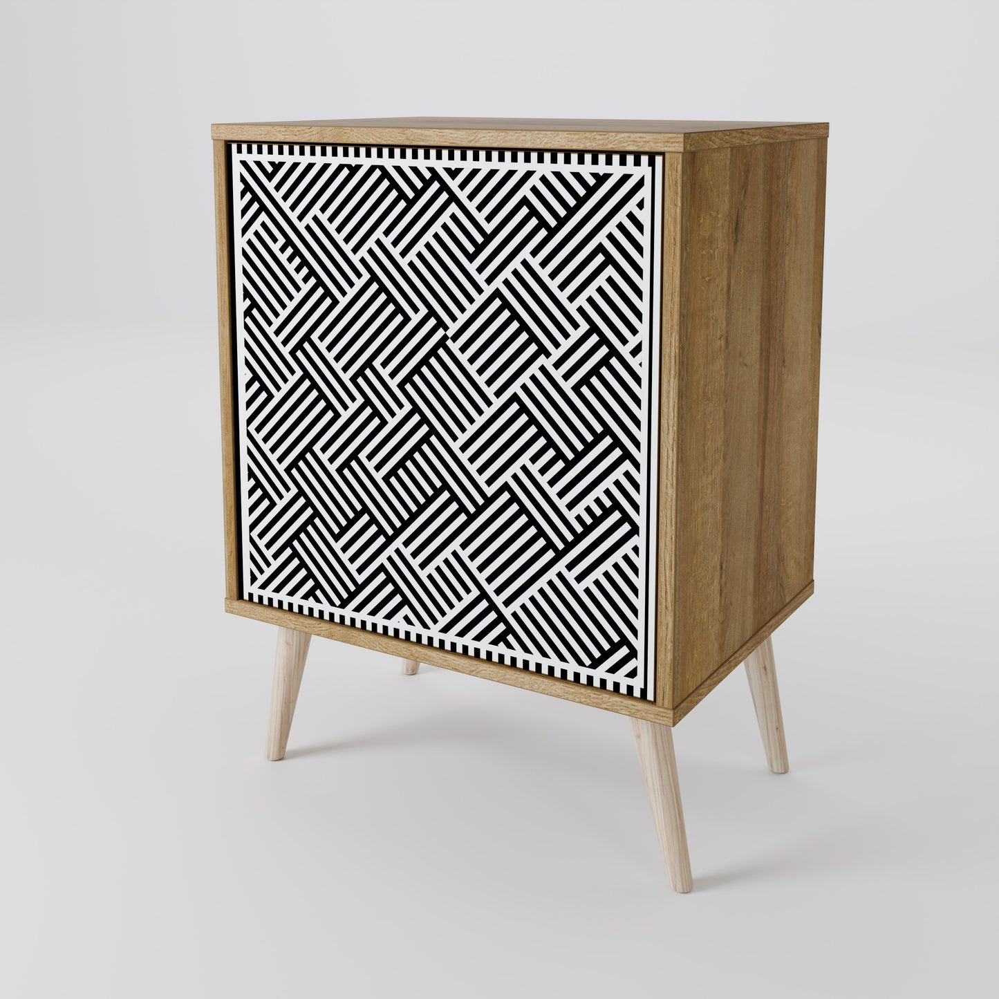 Credenza TEMPORARY SEQUENCE a 1 anta effetto rovere