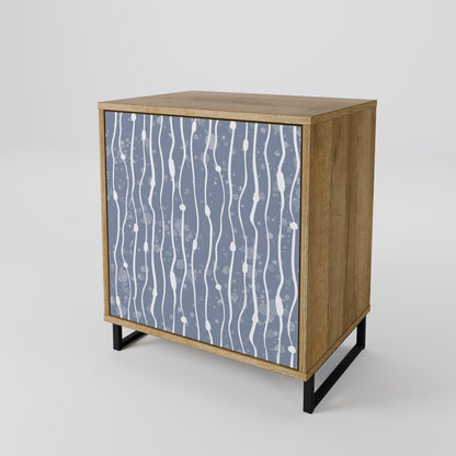 GRAPHITE RAIN 1-Door Sideboard in Oak Effect