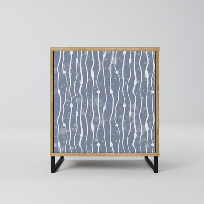 GRAPHITE RAIN 1-Door Sideboard in Oak Effect