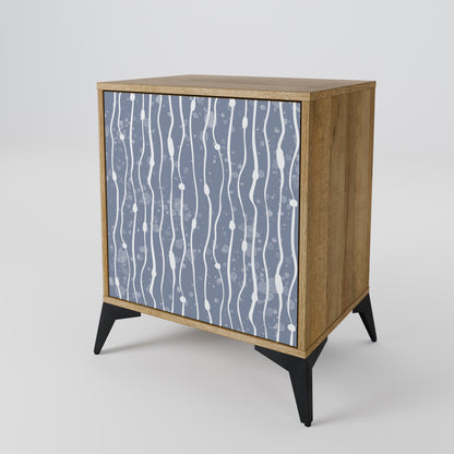 GRAPHITE RAIN 1-Door Sideboard in Oak Effect