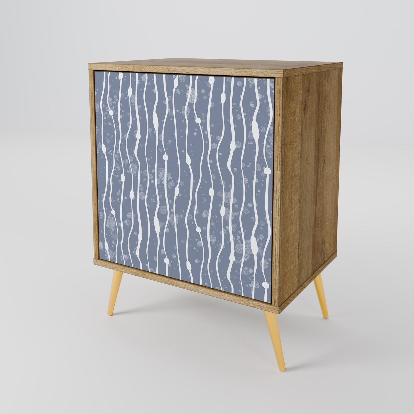 GRAPHITE RAIN 1-Door Sideboard in Oak Effect