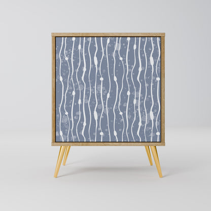 GRAPHITE RAIN 1-Door Sideboard in Oak Effect