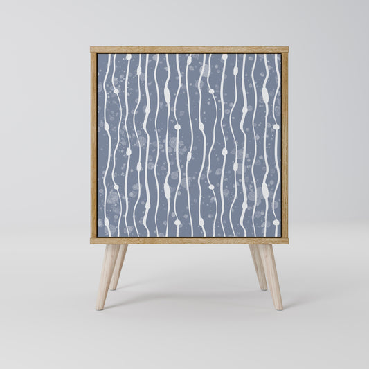 GRAPHITE RAIN 1-Door Sideboard in Oak Effect