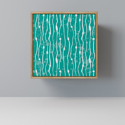 TURQUOISE RAIN 1-Door Sideboard in Oak Effect
