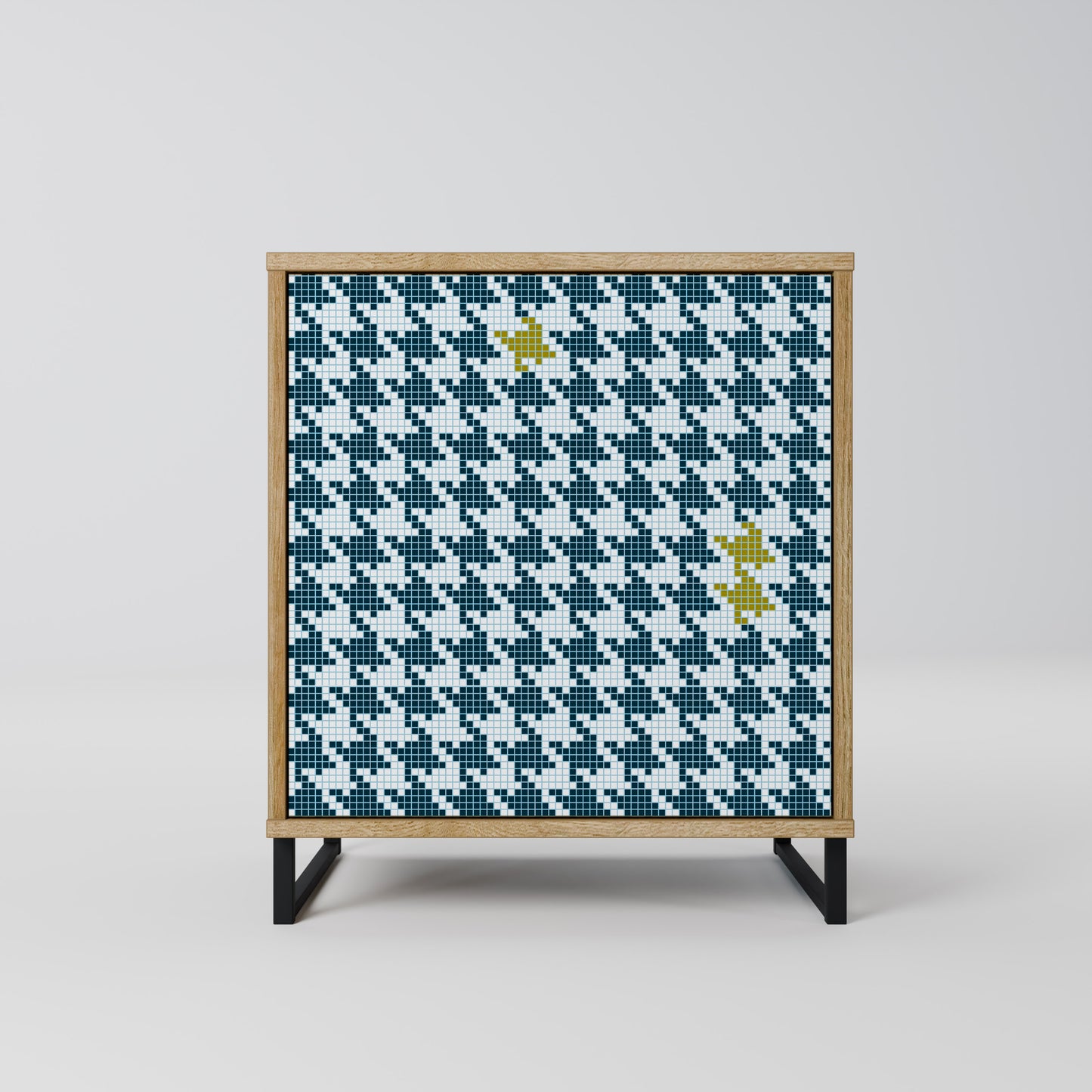 OUT OF CONTEXT Madia a 1 anta effetto rovere