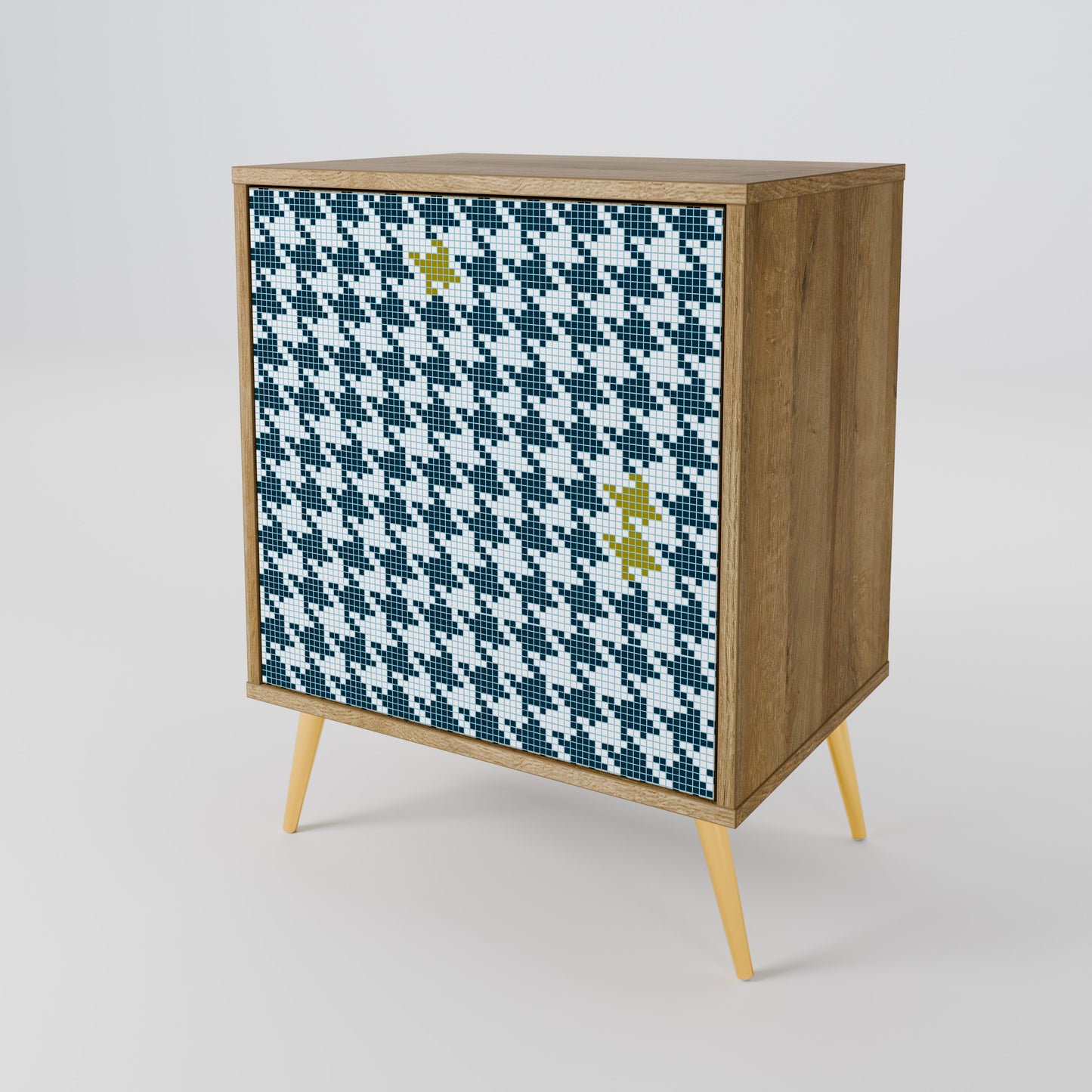 OUT OF CONTEXT Madia a 1 anta effetto rovere