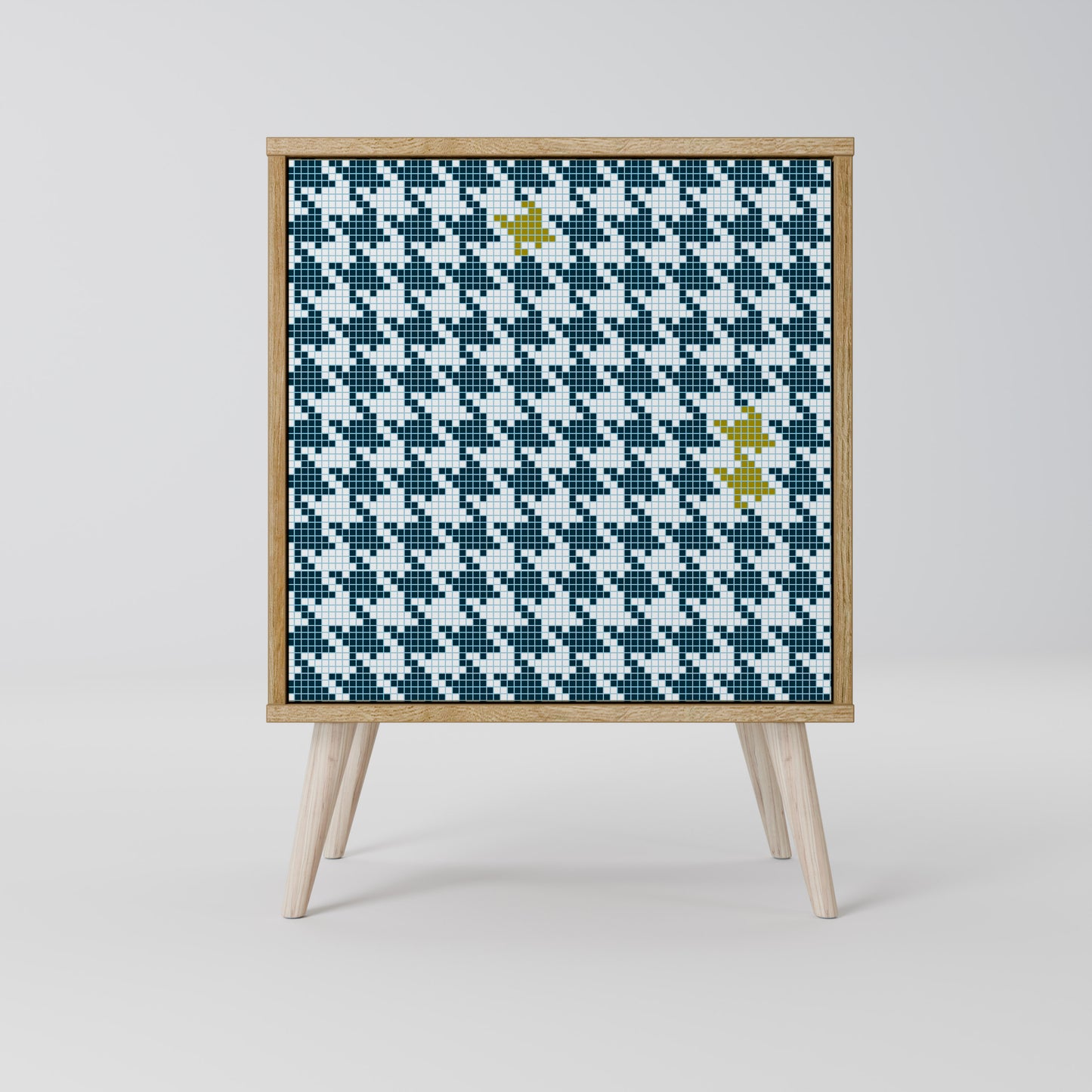 OUT OF CONTEXT Madia a 1 anta effetto rovere