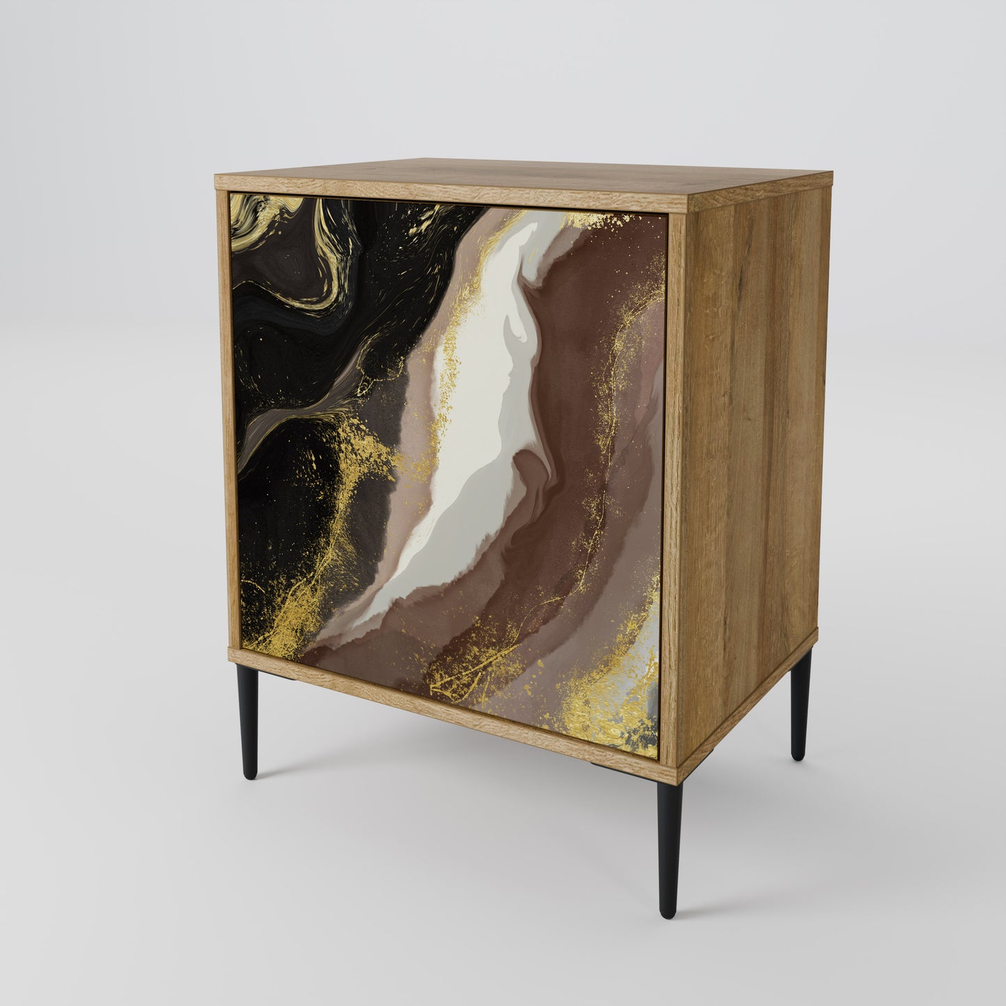 GOLD DUST 1-Door Sideboard in Oak Effect