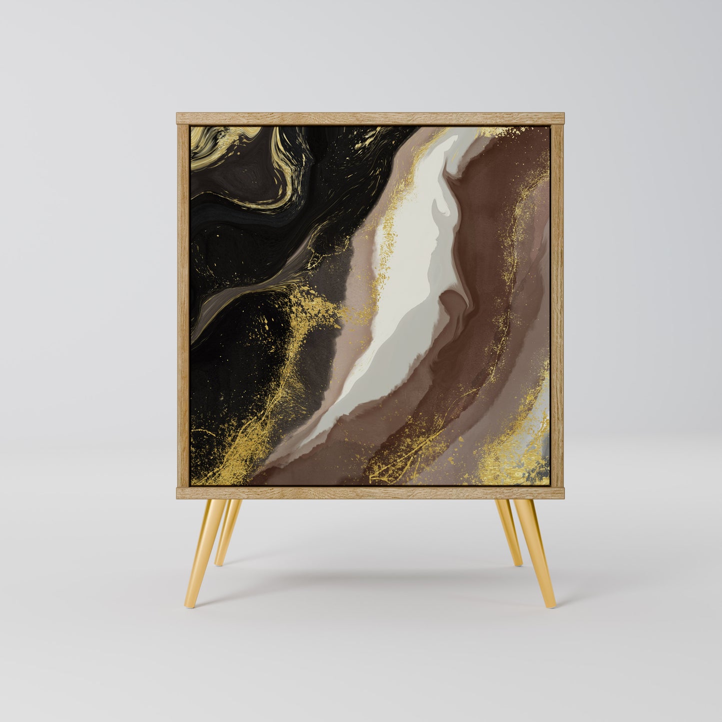 GOLD DUST 1-Door Sideboard in Oak Effect