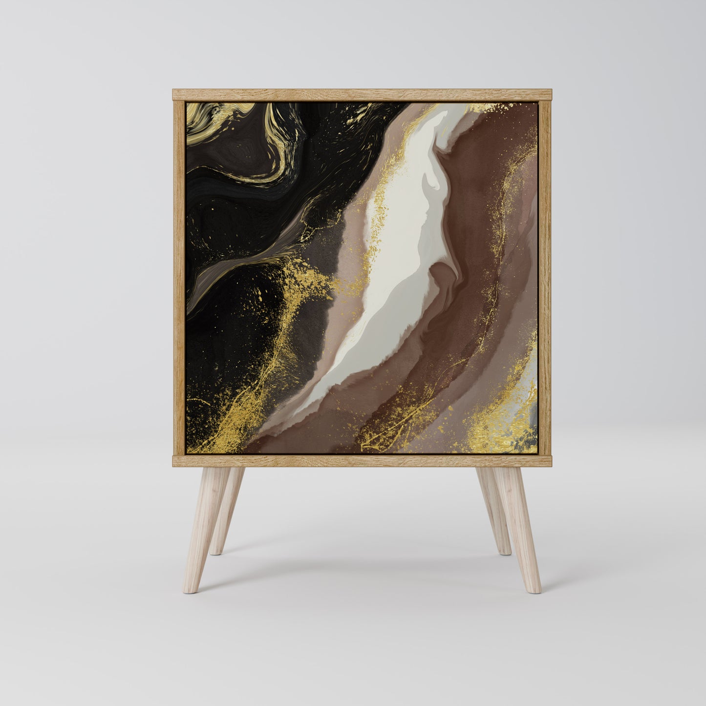 GOLD DUST 1-Door Sideboard in Oak Effect