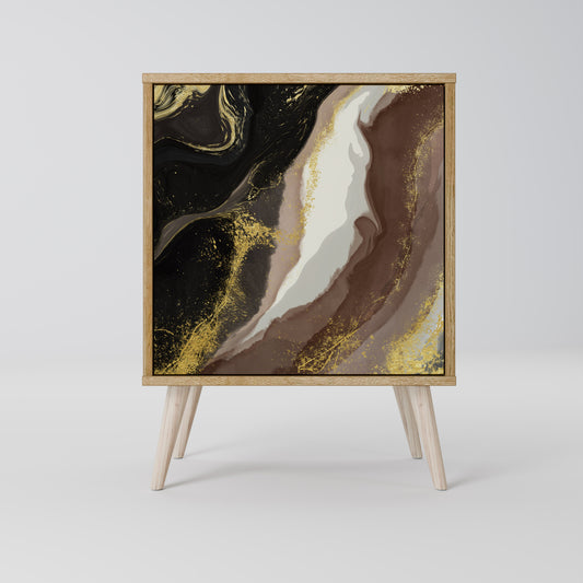 GOLD DUST 1-Door Sideboard in Oak Effect