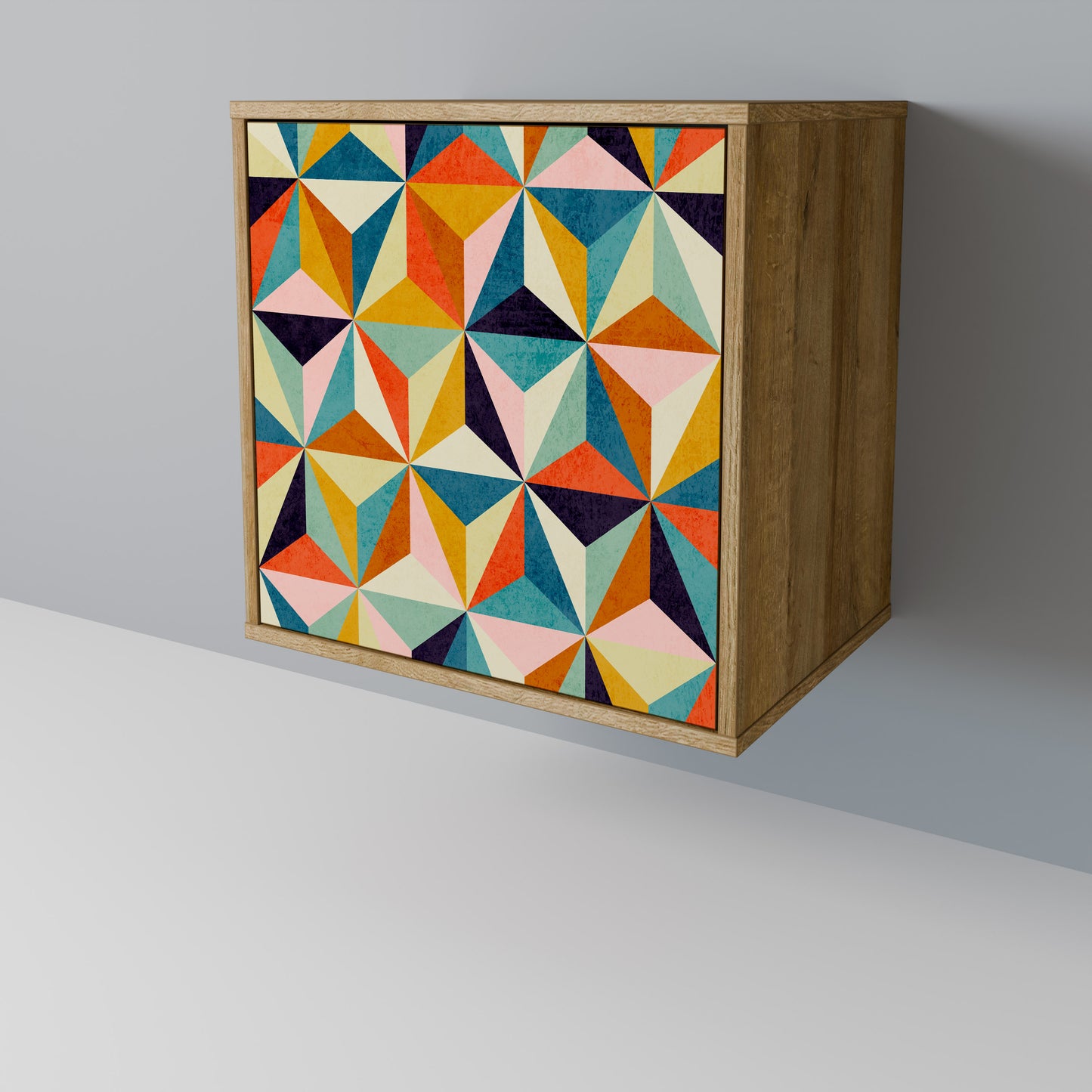 TESSELATE TREASURES Madia a 1 anta effetto rovere