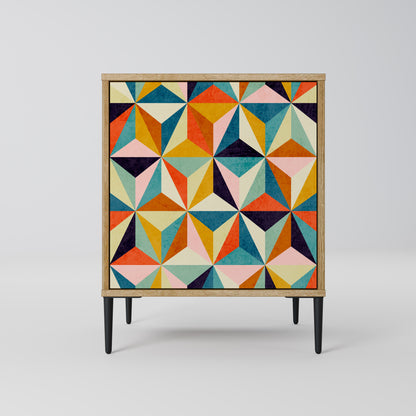 TESSELATE TREASURES Madia a 1 anta effetto rovere