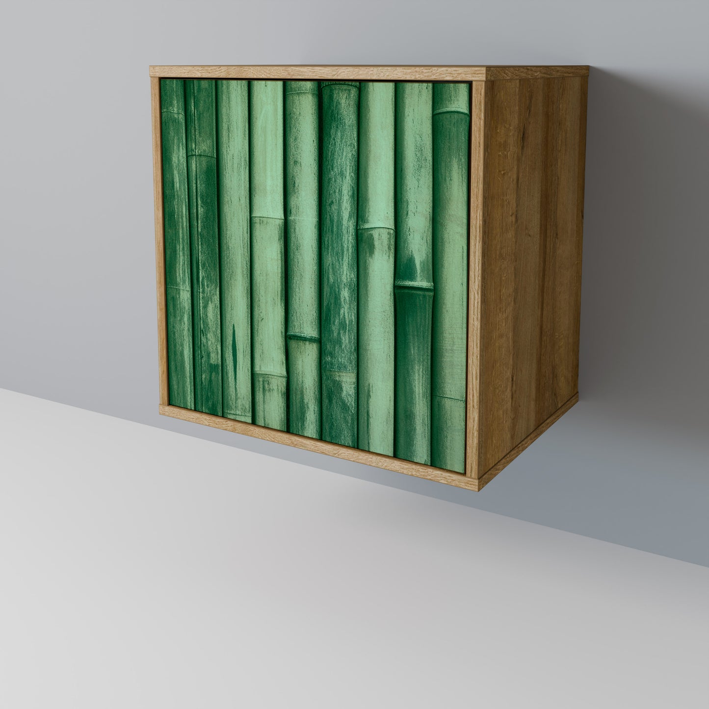 NATURAL GREEN 1-Door Sideboard in Oak Effect