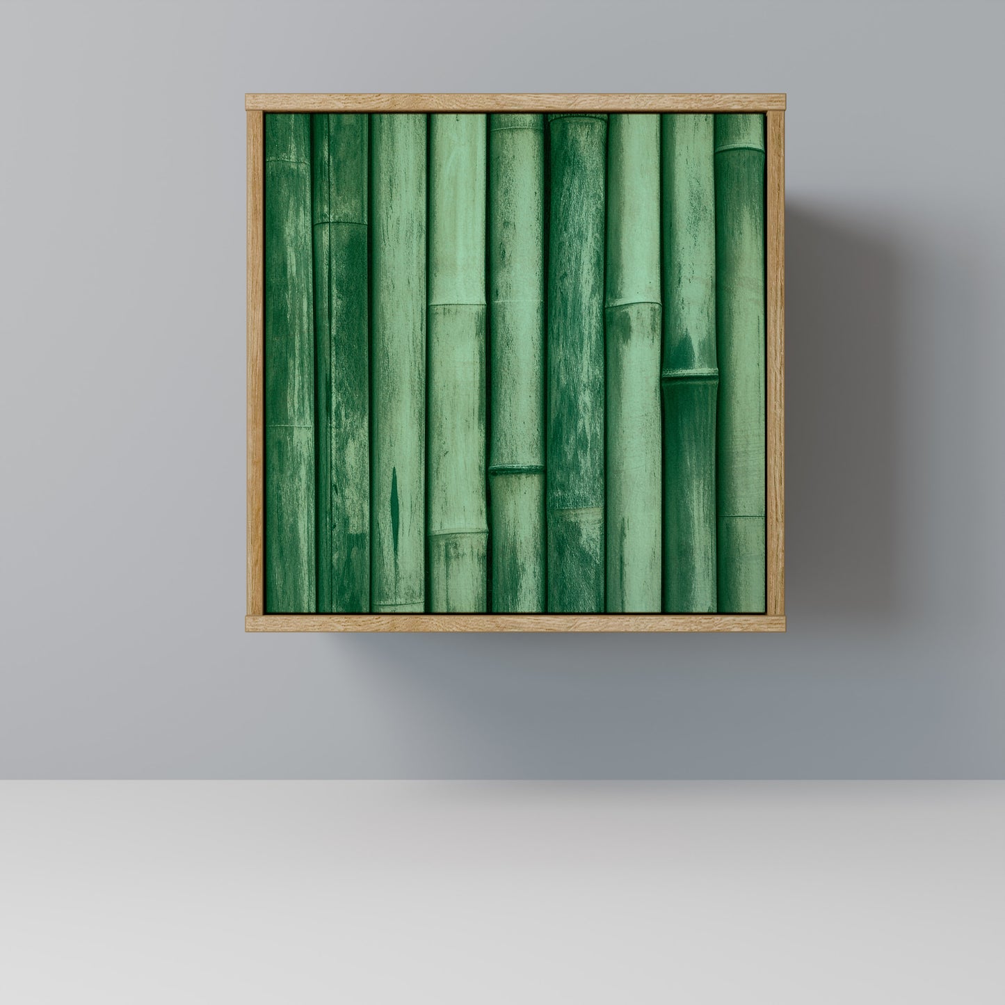 NATURAL GREEN 1-Door Sideboard in Oak Effect