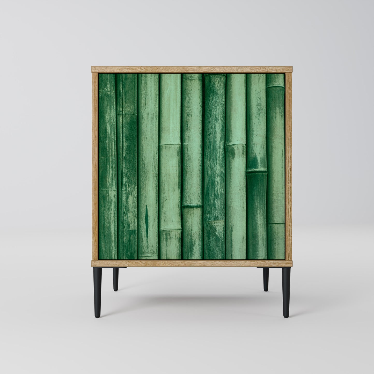 NATURAL GREEN 1-Door Sideboard in Oak Effect