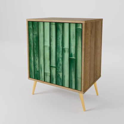 NATURAL GREEN 1-Door Sideboard in Oak Effect
