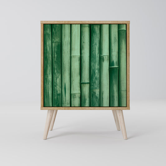 NATURAL GREEN 1-Door Sideboard in Oak Effect