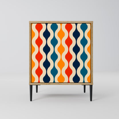 COLORFUL NOSTALGIA 1-Door Sideboard in Oak Effect