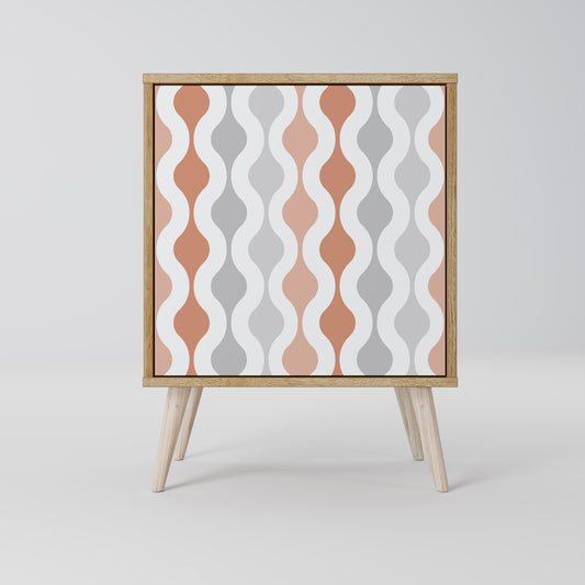 Credenza HAZY NOSTALGIA a 1 anta effetto rovere