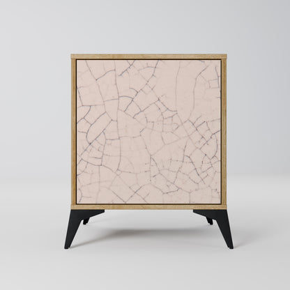 CERAMIC TEXTURE Madia a 1 anta effetto rovere