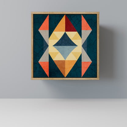 CRACKED ILLUSION 1-Door Sideboard in Oak Effect