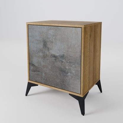CONCRETE WALL 1-Door Sideboard in Oak Effect