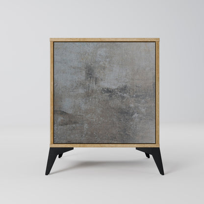 CONCRETE WALL 1-Door Sideboard in Oak Effect