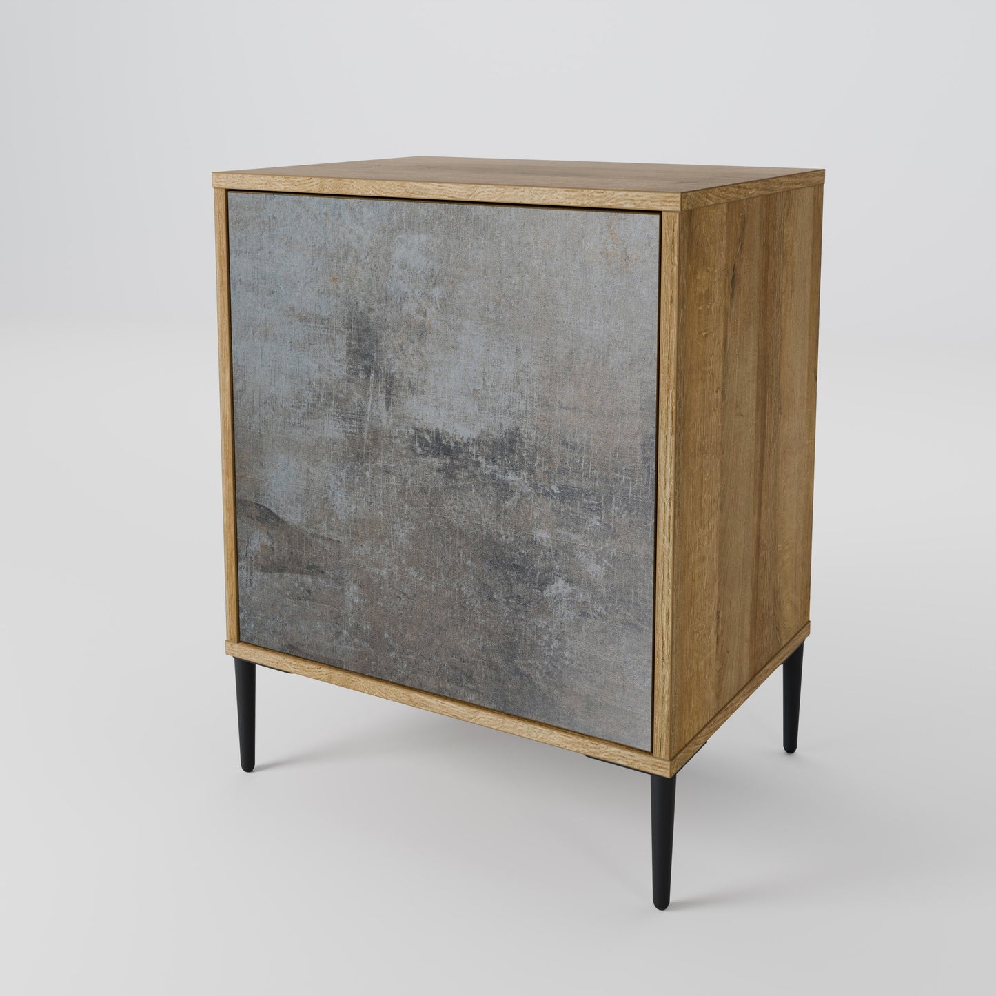 CONCRETE WALL 1-Door Sideboard in Oak Effect