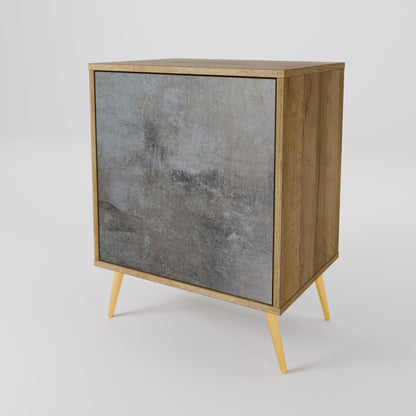 CONCRETE WALL 1-Door Sideboard in Oak Effect