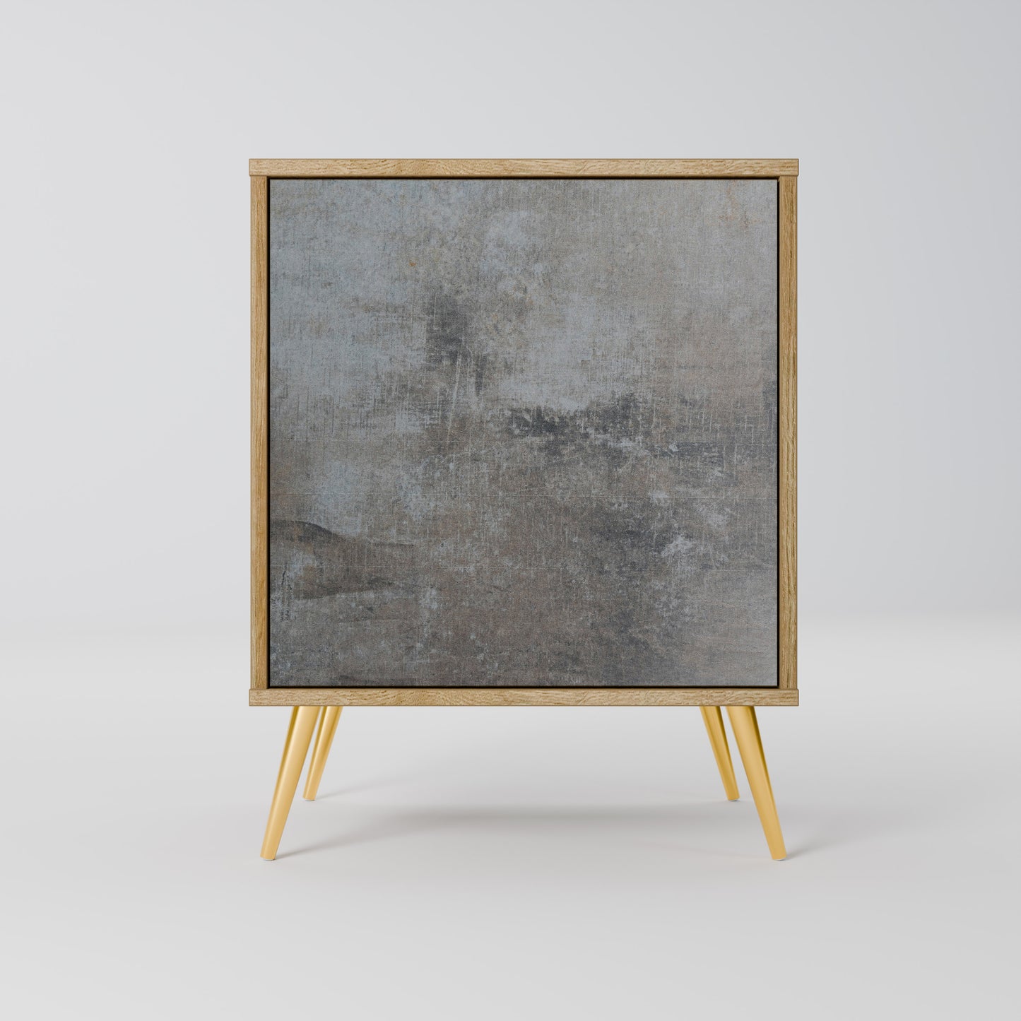 CONCRETE WALL 1-Door Sideboard in Oak Effect