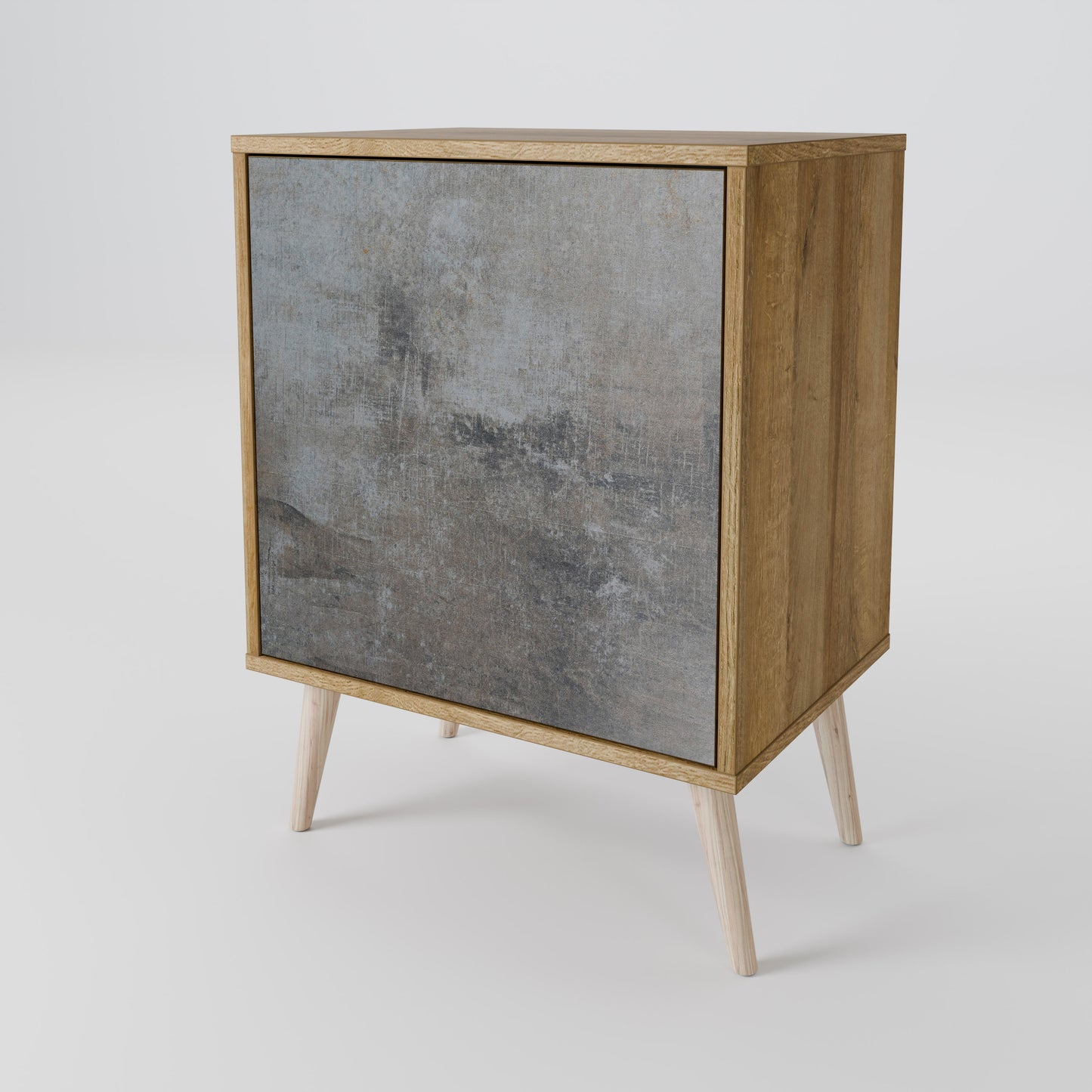CONCRETE WALL 1-Door Sideboard in Oak Effect