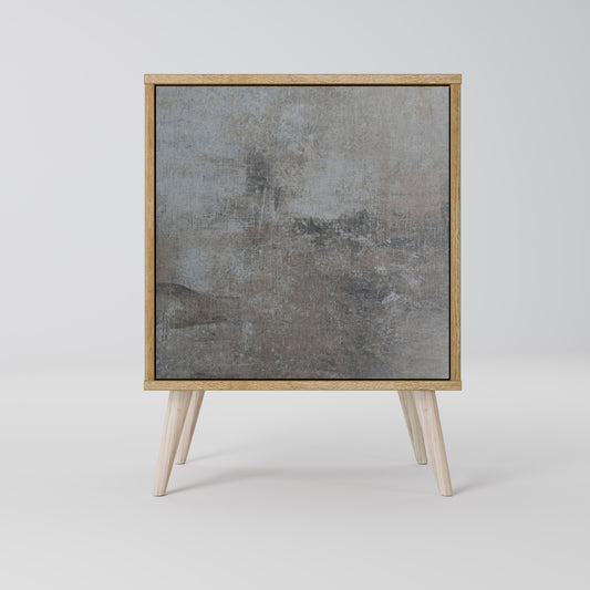 CONCRETE WALL 1-Door Sideboard in Oak Effect