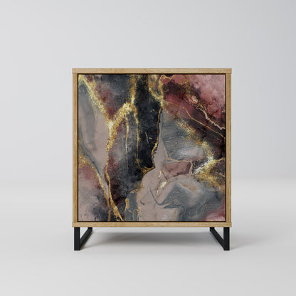 GOLDEN TIDES 1-Door Sideboard in Oak Effect