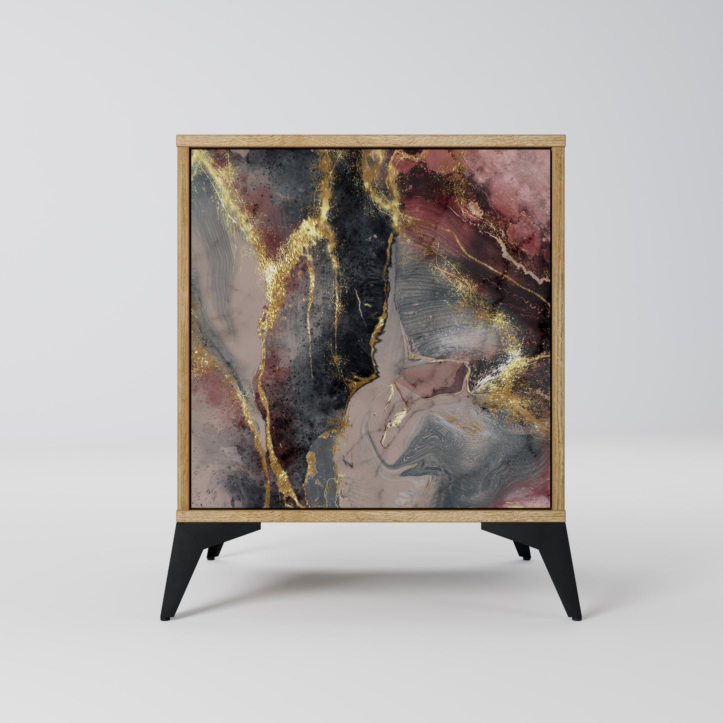 GOLDEN TIDES 1-Door Sideboard in Oak Effect