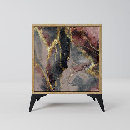 GOLDEN TIDES 1-Door Sideboard in Oak Effect