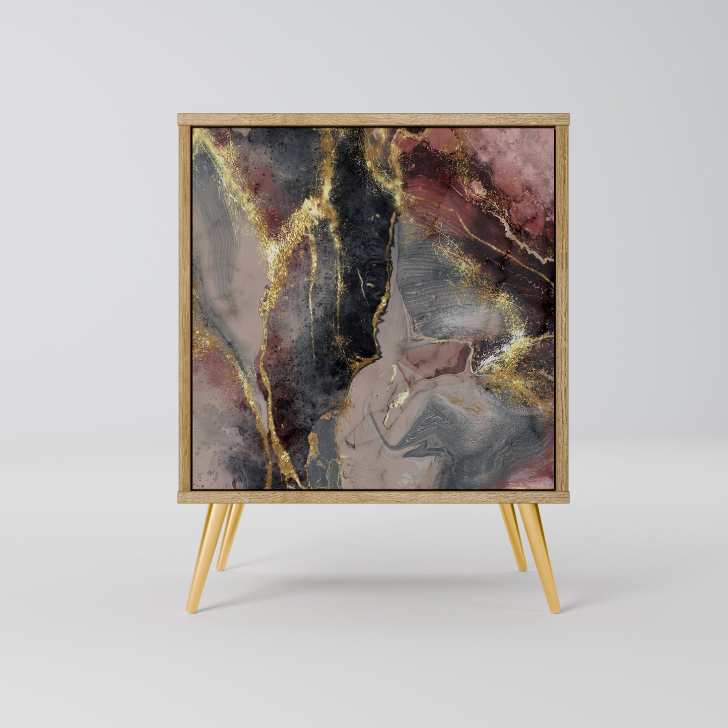 GOLDEN TIDES 1-Door Sideboard in Oak Effect