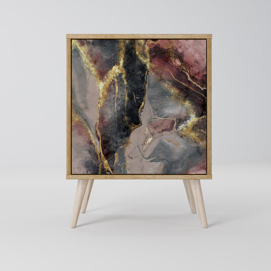 GOLDEN TIDES 1-Door Sideboard in Oak Effect