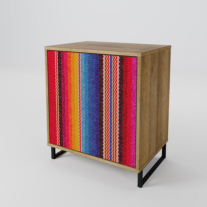 ETHNIC MEXICAN 1-Door Sideboard in Oak Effect