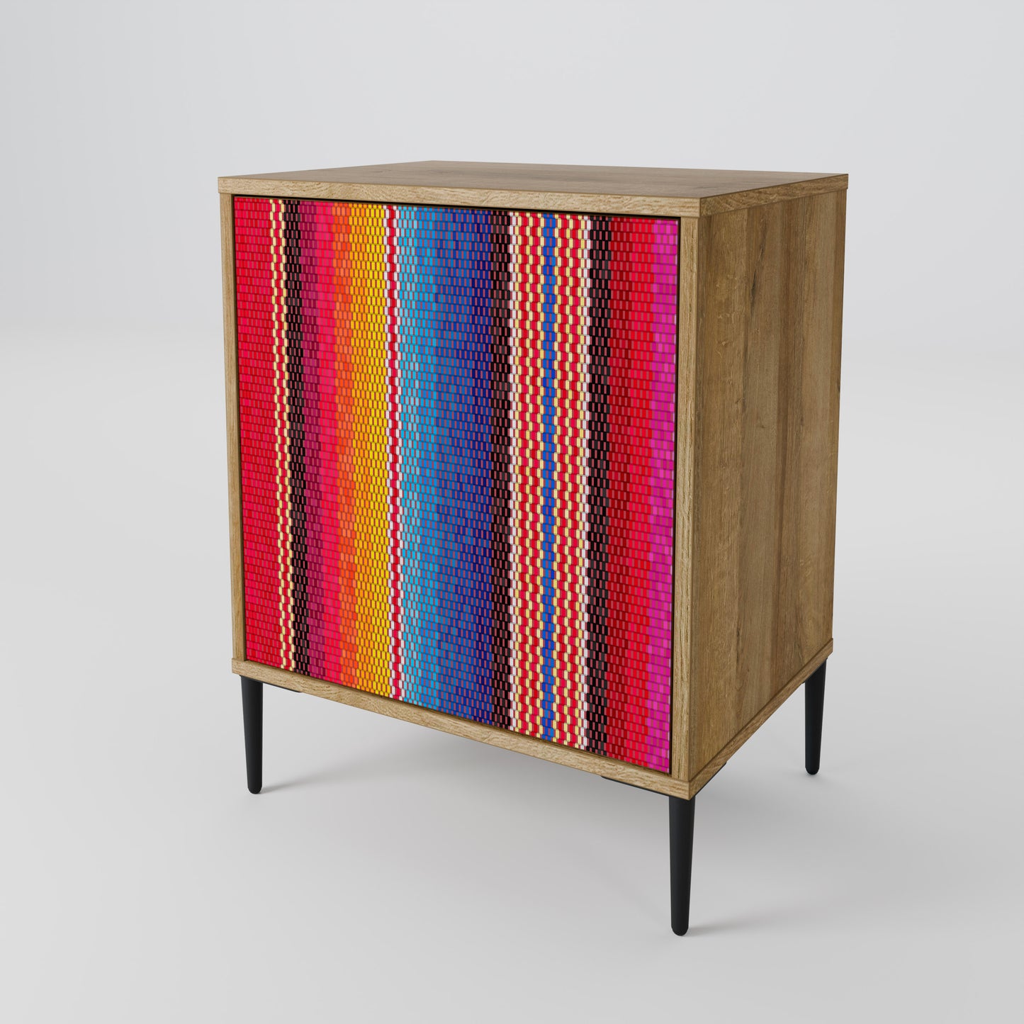 ETHNIC MEXICAN 1-Door Sideboard in Oak Effect