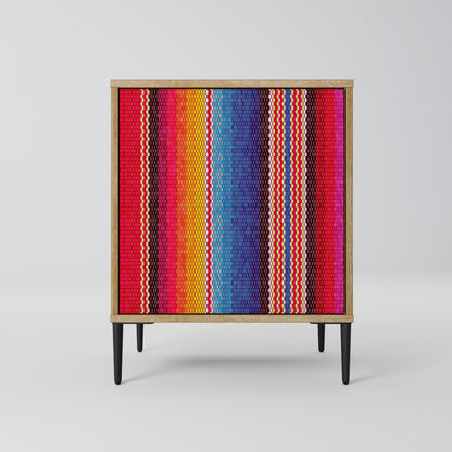 ETHNIC MEXICAN 1-Door Sideboard in Oak Effect