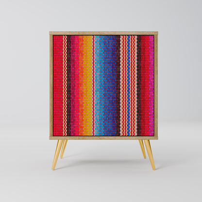 ETHNIC MEXICAN 1-Door Sideboard in Oak Effect