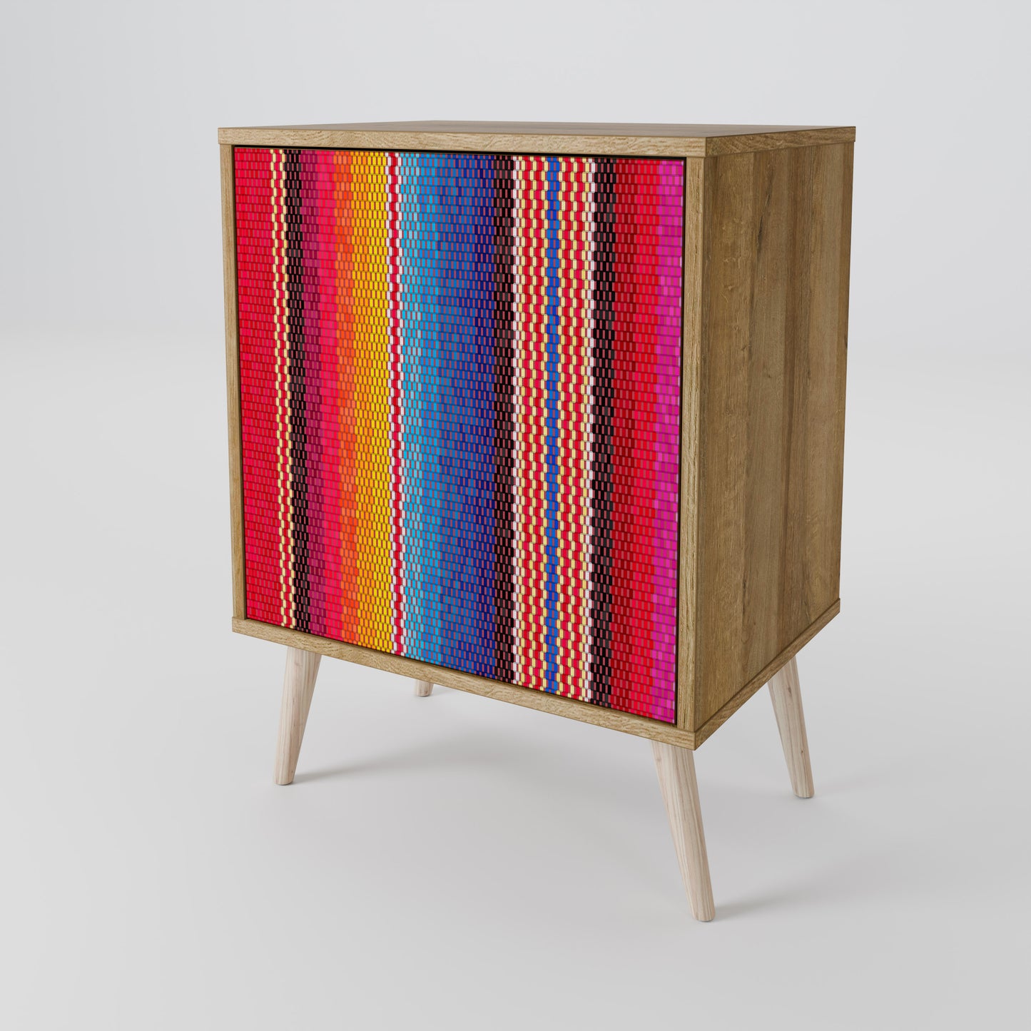 ETHNIC MEXICAN 1-Door Sideboard in Oak Effect