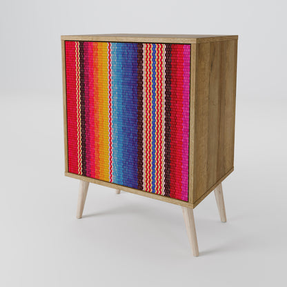 ETHNIC MEXICAN 1-Door Sideboard in Oak Effect