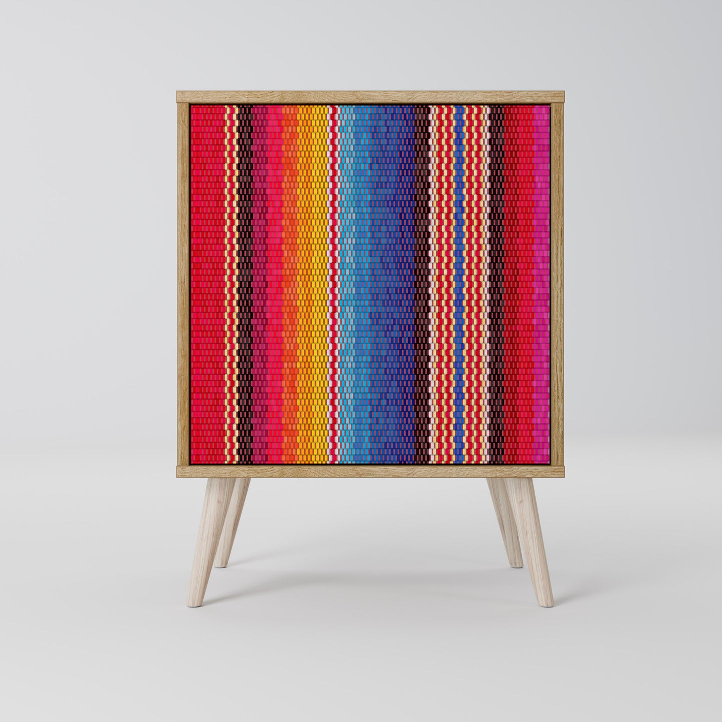 ETHNIC MEXICAN 1-Door Sideboard in Oak Effect