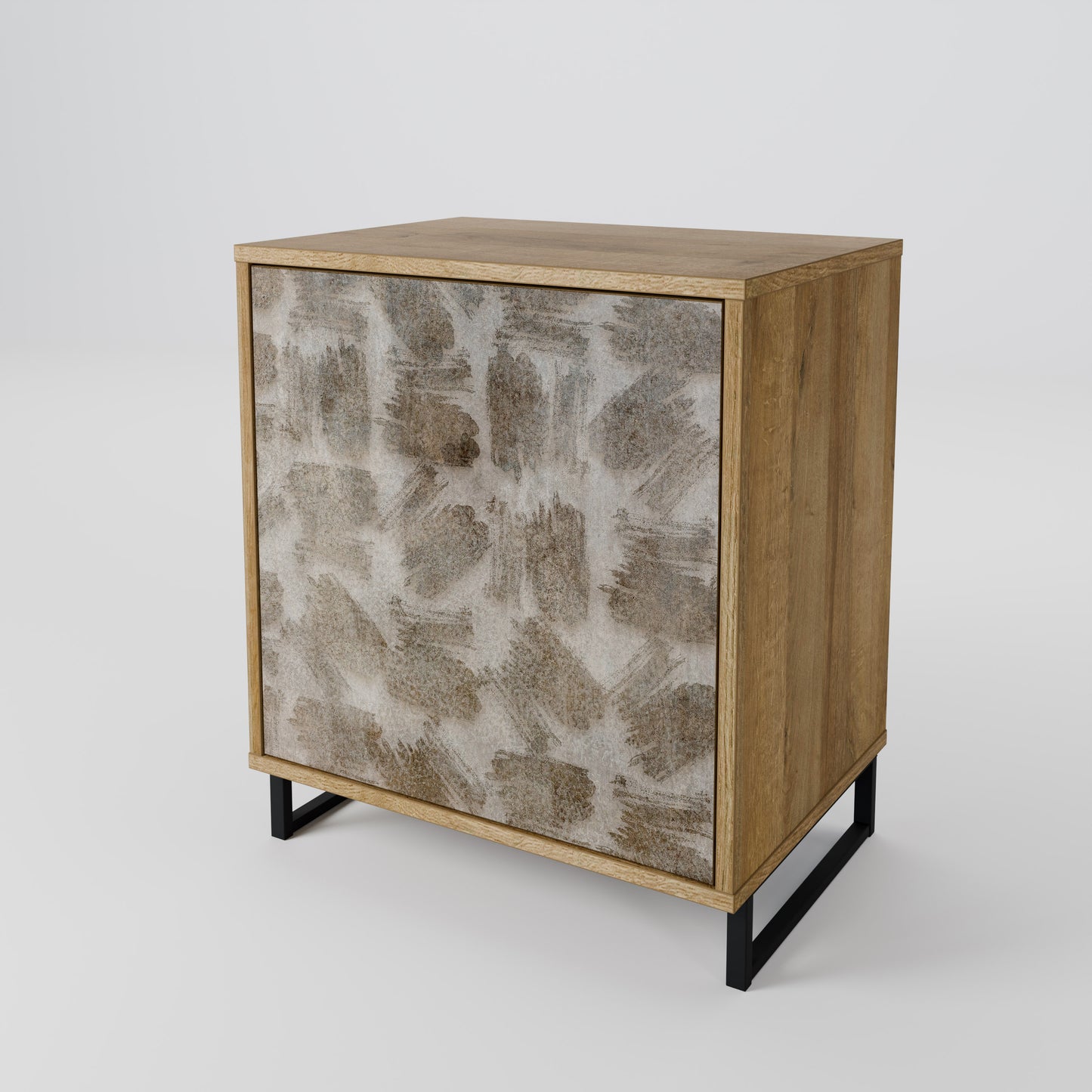 SLIGHTLY BLURRED 1-Door Sideboard in Oak Effect