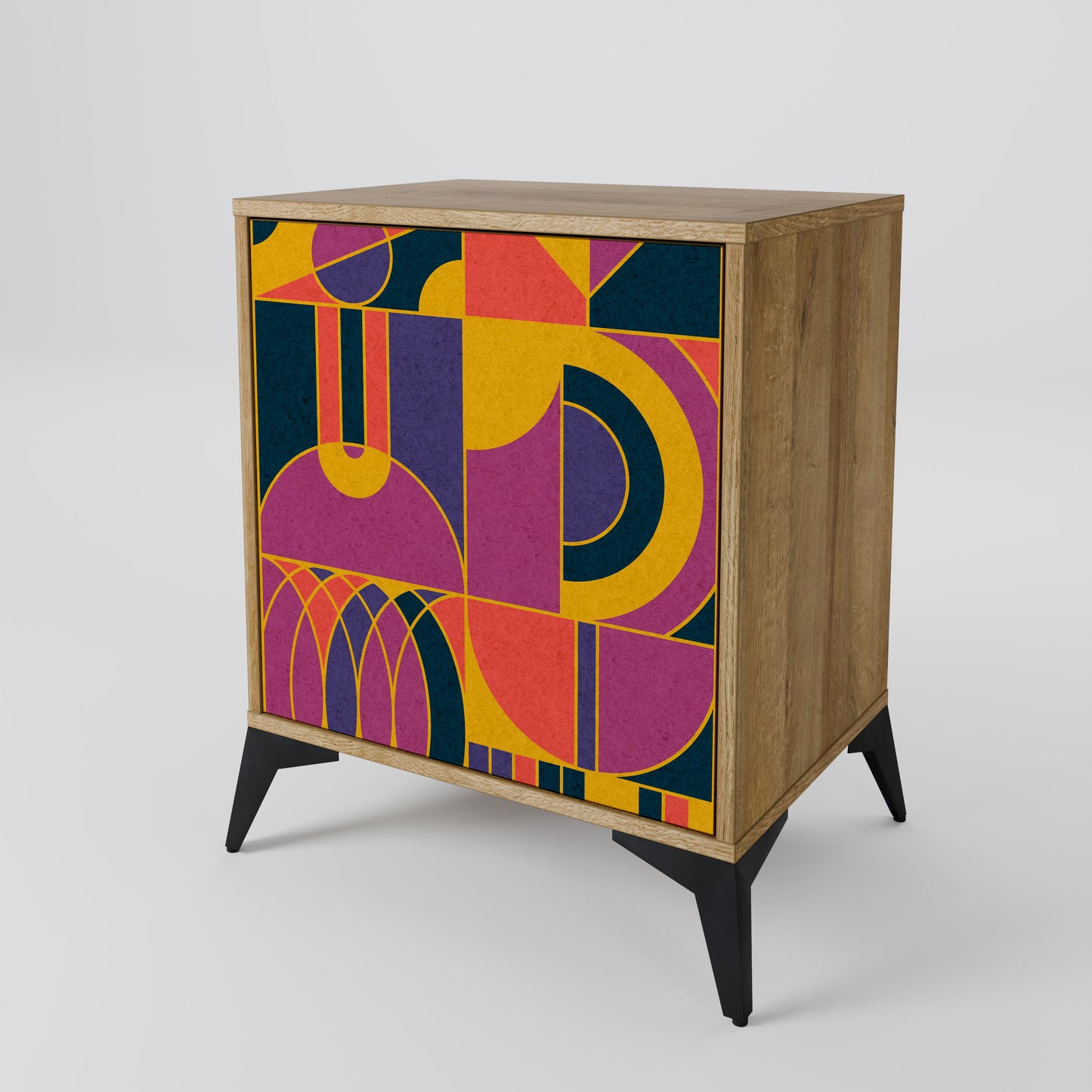 ELECTRIC PATTERNS 1-Door Sideboard in Oak Effect