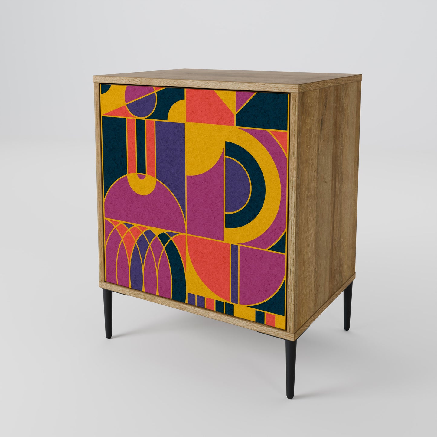 ELECTRIC PATTERNS 1-Door Sideboard in Oak Effect
