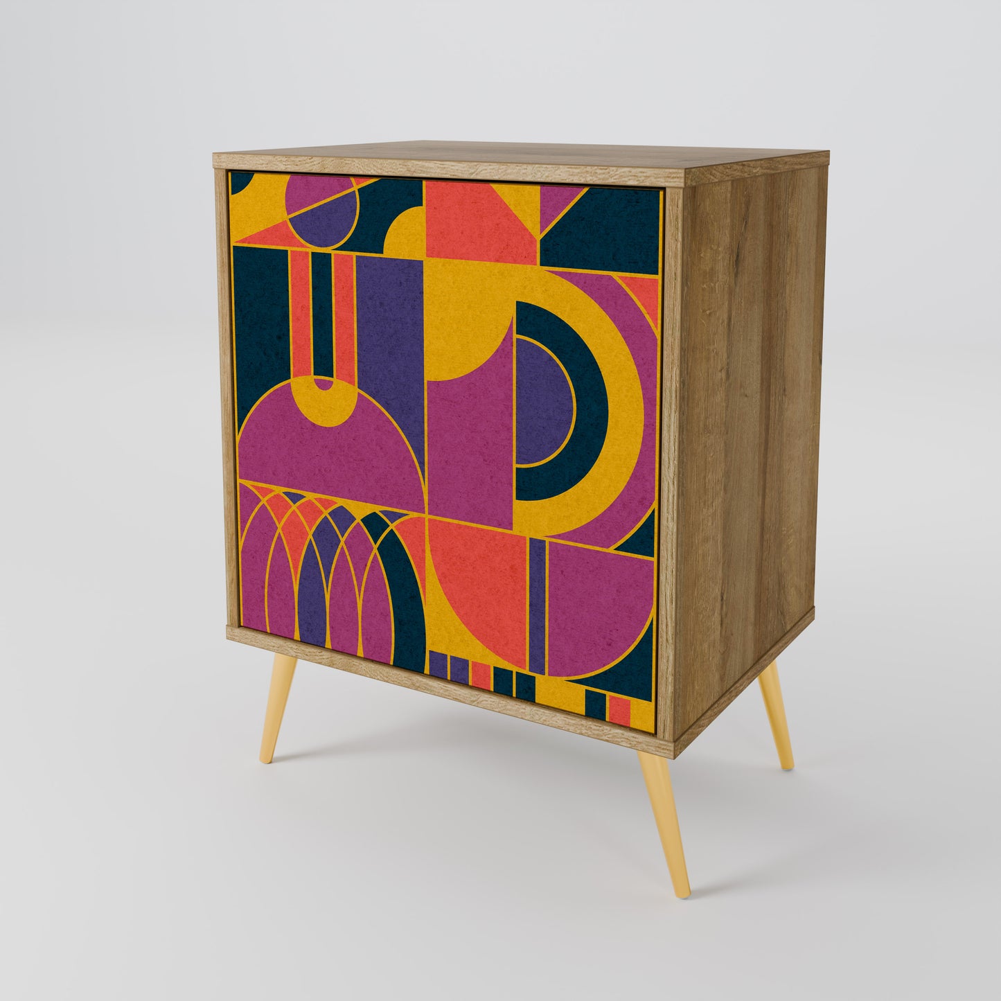 ELECTRIC PATTERNS 1-Door Sideboard in Oak Effect